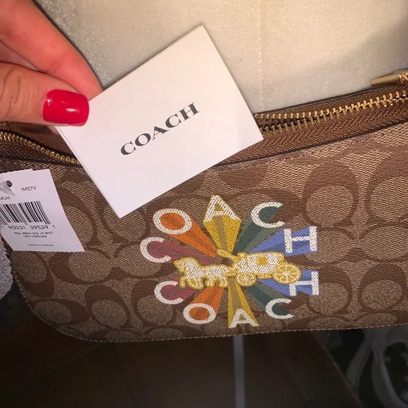 Brand new with tags rainbow strapped and rainbow logo coach crossbody bag - Picture 10 of 12